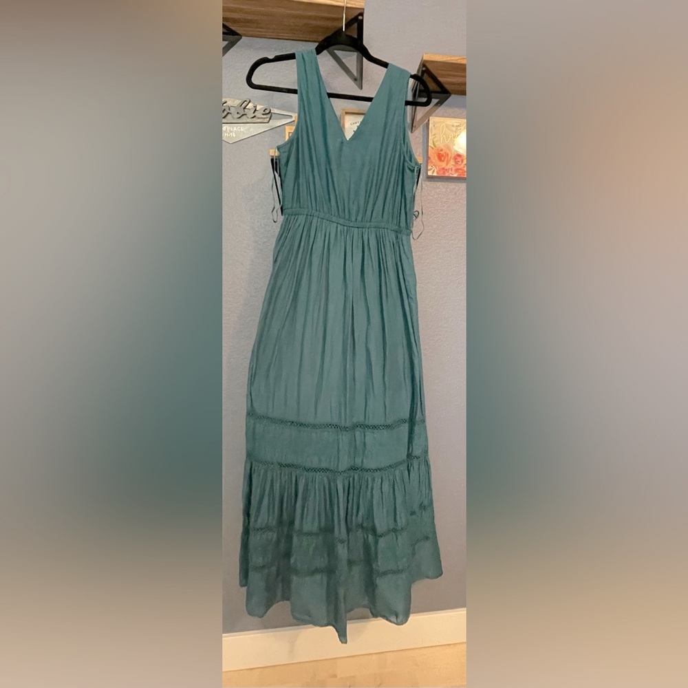 Lucky Brand Aquamarine Maxi Dress Small